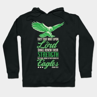 Wings like Eagles Isaiah 40 31 Christian Scripture Hoodie